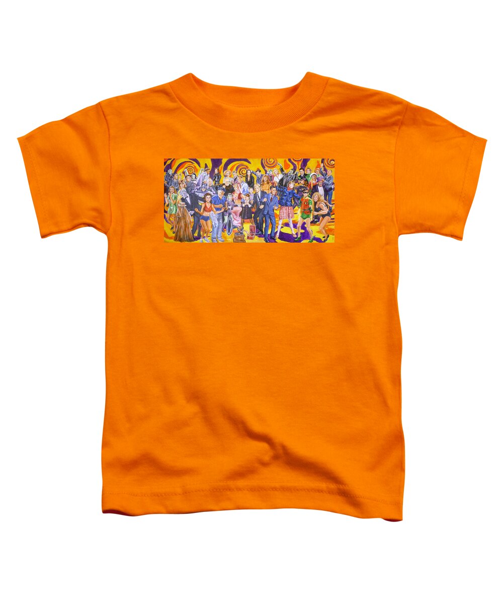 Bewitched Toddler T-Shirt featuring the painting Swingin' Sixties Television by Bryan Bustard