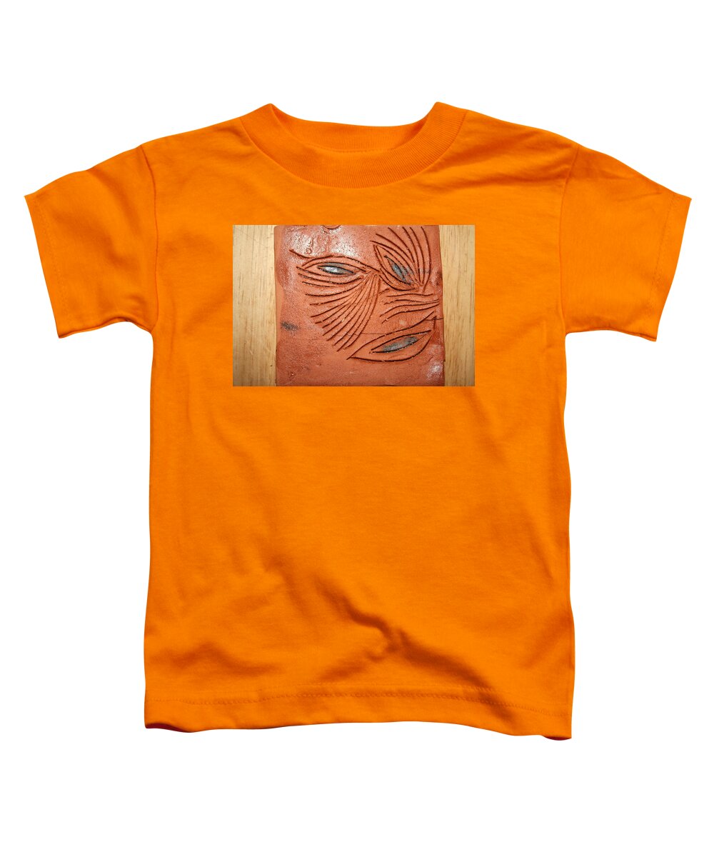 Jesus Toddler T-Shirt featuring the ceramic art Tell Eye - Tile by Gloria Ssali