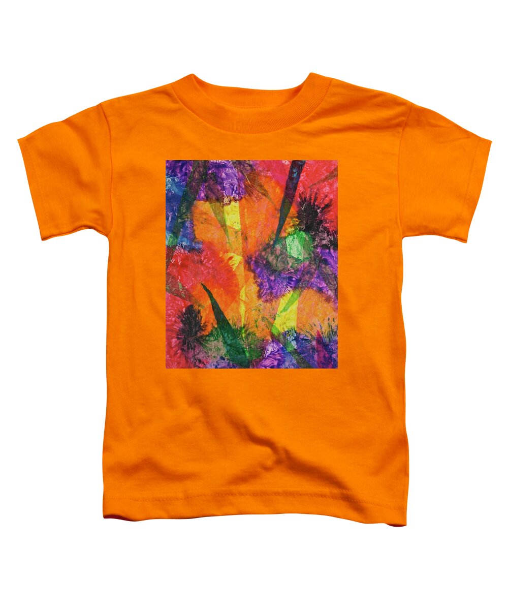 Colors Toddler T-Shirt featuring the mixed media Texture Garden by Michele Myers