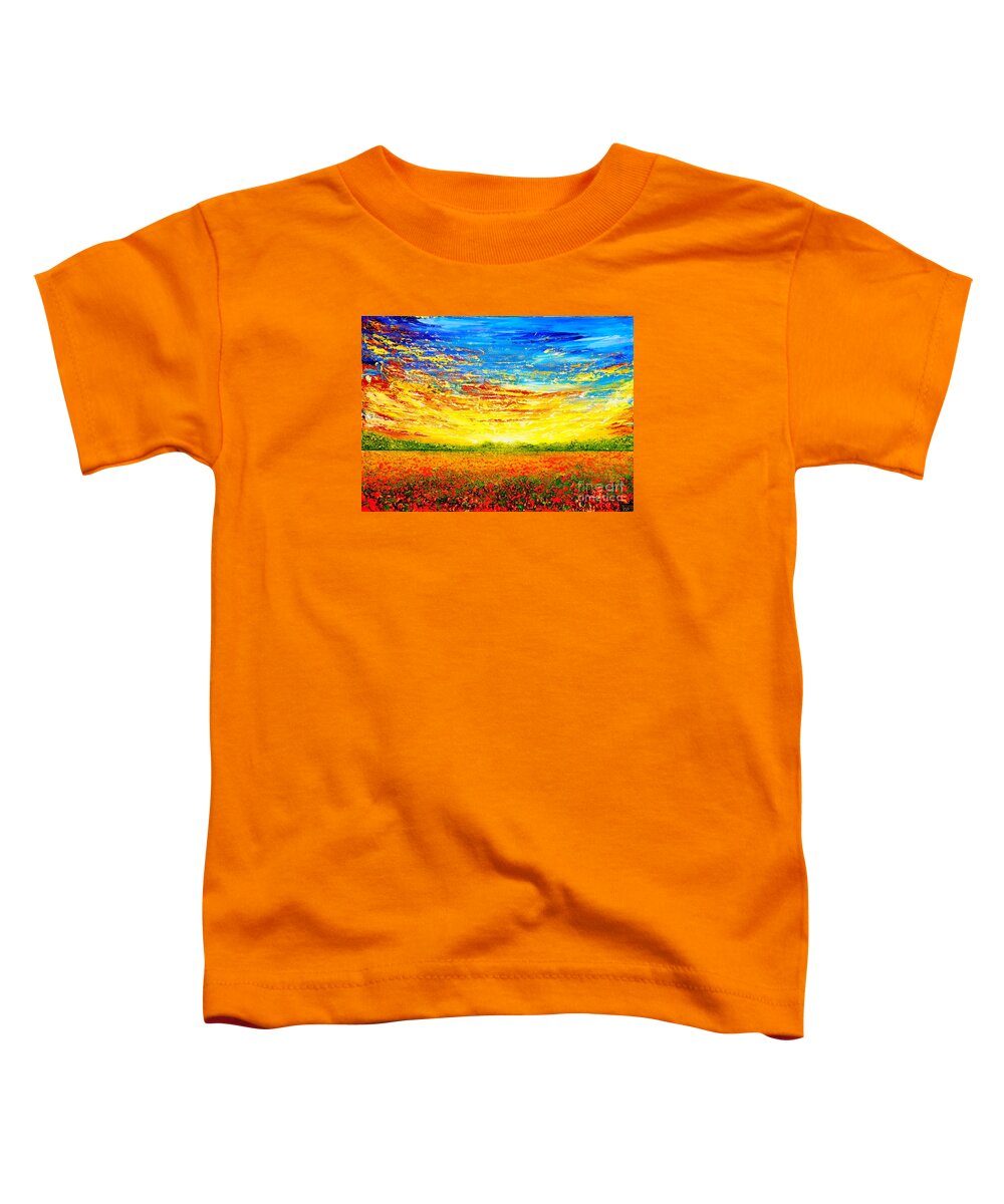 Sunset Toddler T-Shirt featuring the painting That Time Of The Year by Teresa Wegrzyn