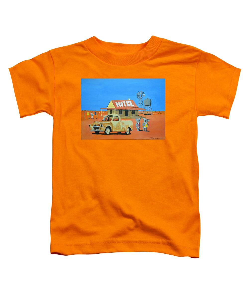 Aussie Hotel Toddler T-Shirt featuring the painting The Aussie Hotel by Winton Bochanowicz