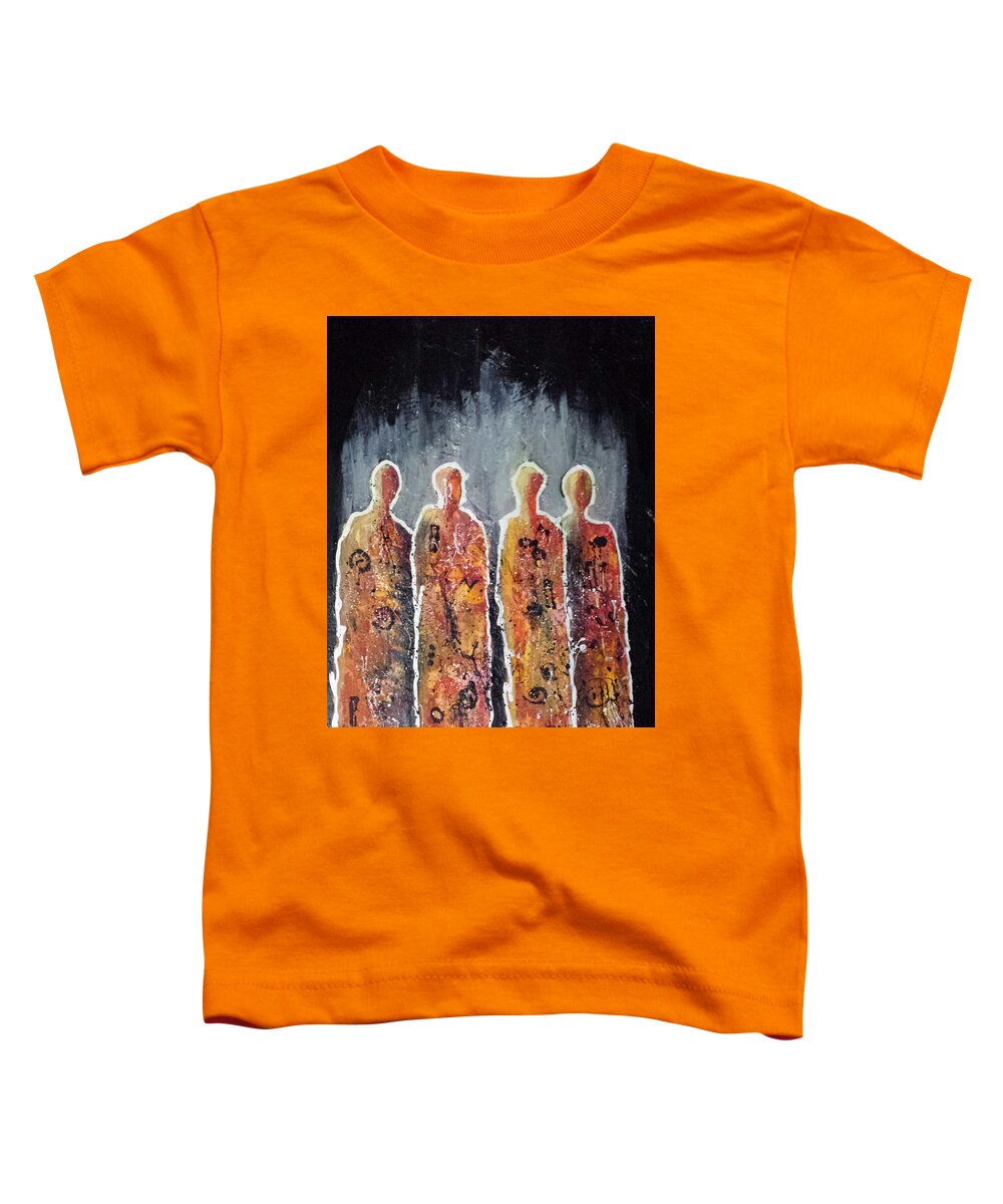 Abstract People Toddler T-Shirt featuring the painting The Committee by Elise Boam