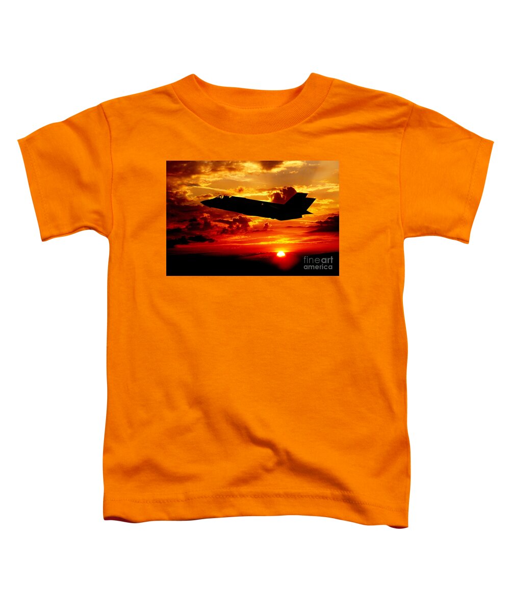F35 Toddler T-Shirt featuring the digital art The New Breed by Airpower Art