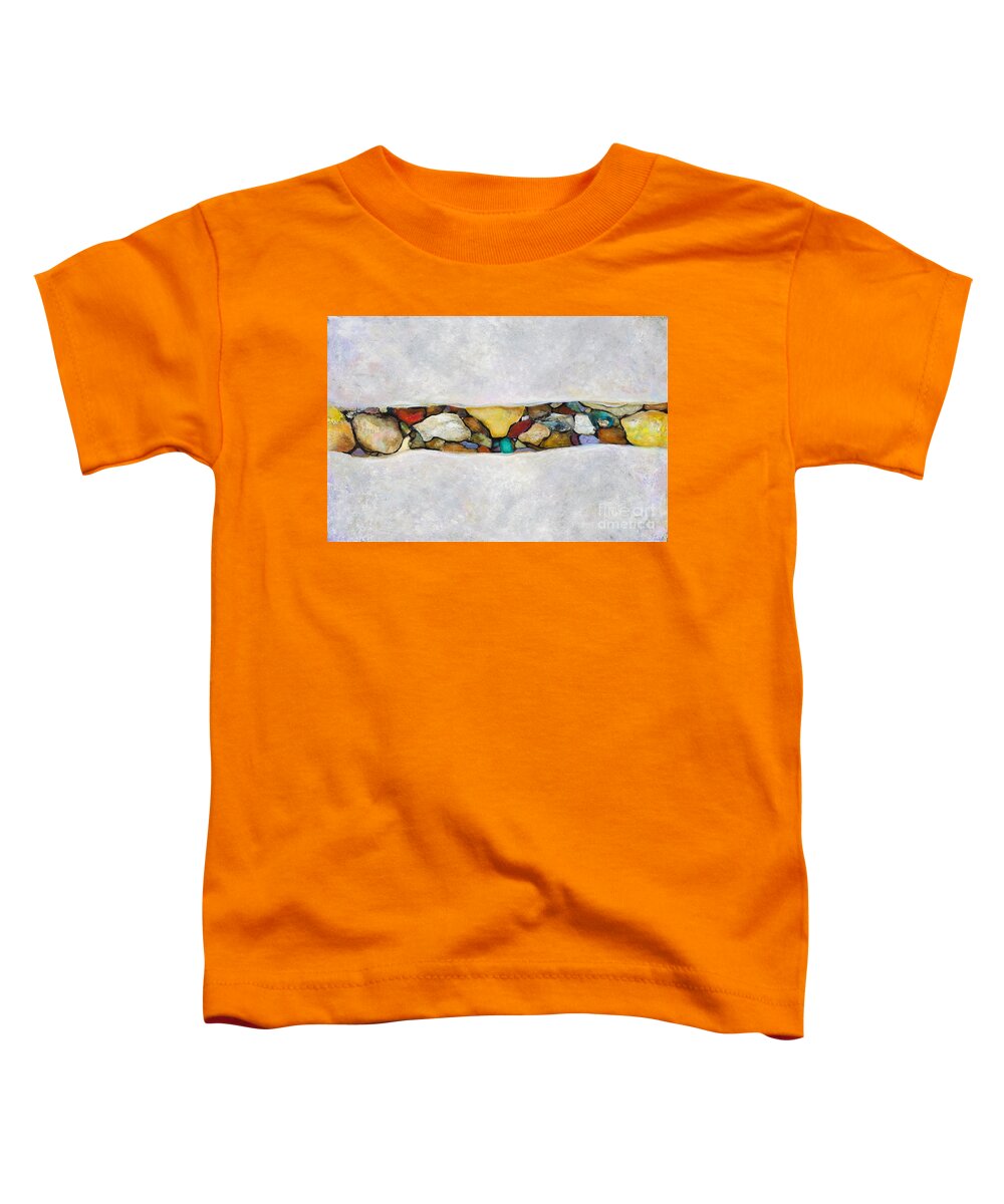 Rivers Toddler T-Shirt featuring the painting The Turquoise Stone by Frances Marino