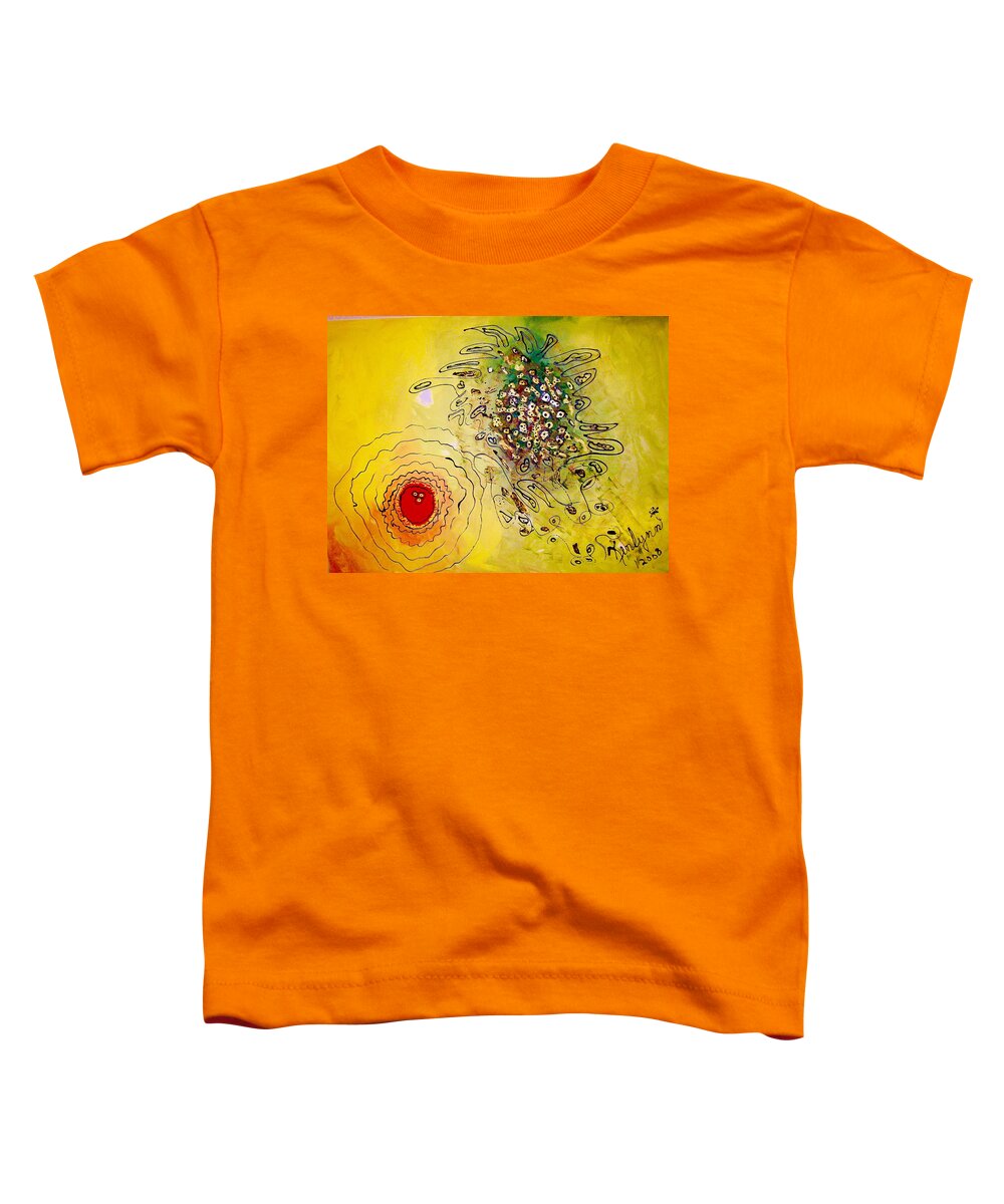  Abstract Toddler T-Shirt featuring the painting The World is Waiting For the Sunrise by Kenlynn Schroeder