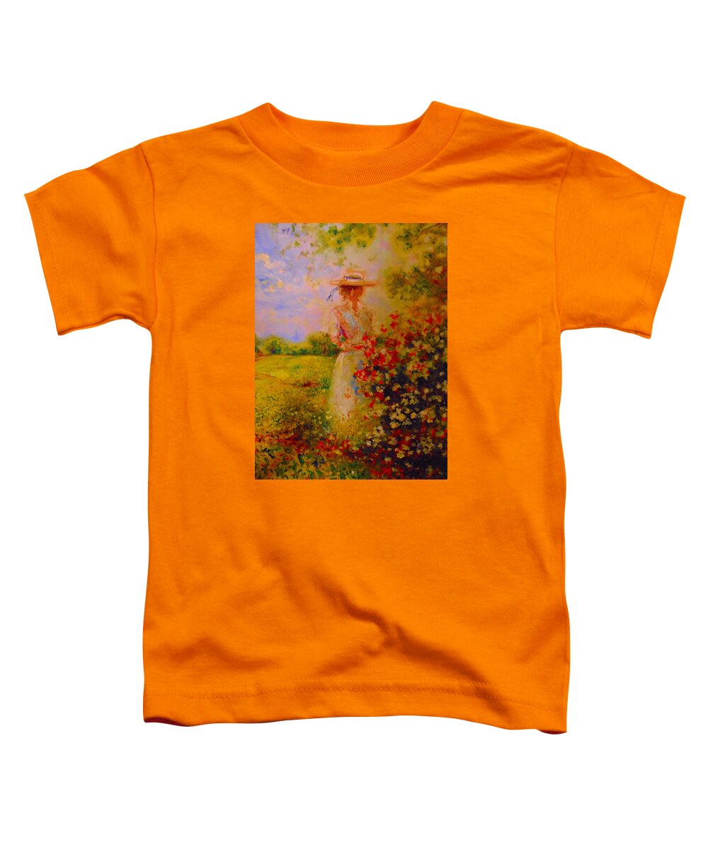 Landscape Toddler T-Shirt featuring the painting This Is A Good View by Emery Franklin