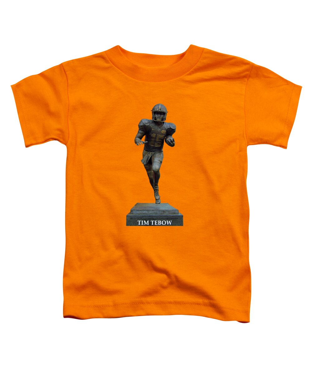 Tebow Toddler T-Shirt featuring the photograph Tim Tebow Transparent For Customization by D Hackett