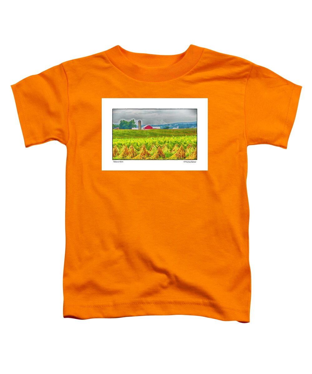 Barn Toddler T-Shirt featuring the photograph Tobacco Farm by R Thomas Berner