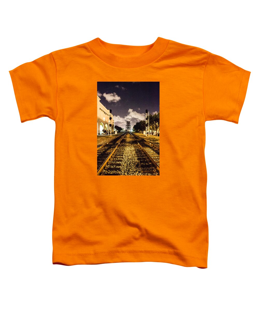 Train Toddler T-Shirt featuring the photograph Train Tracks by Mike Dunn