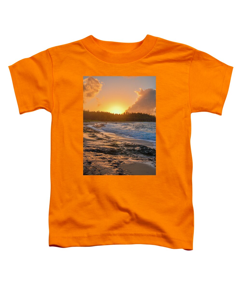 Seascape Toddler T-Shirt featuring the photograph Turtle Bay Sunset 3 by Jason Brooks