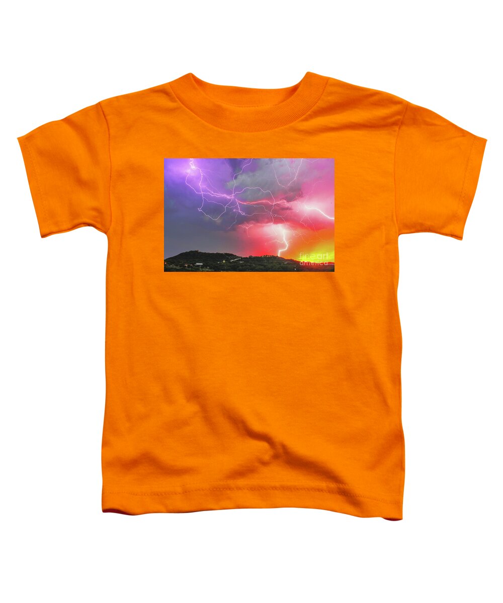Lightning Toddler T-Shirt featuring the photograph Ultimate Sunset Lightning by Michael Tidwell
