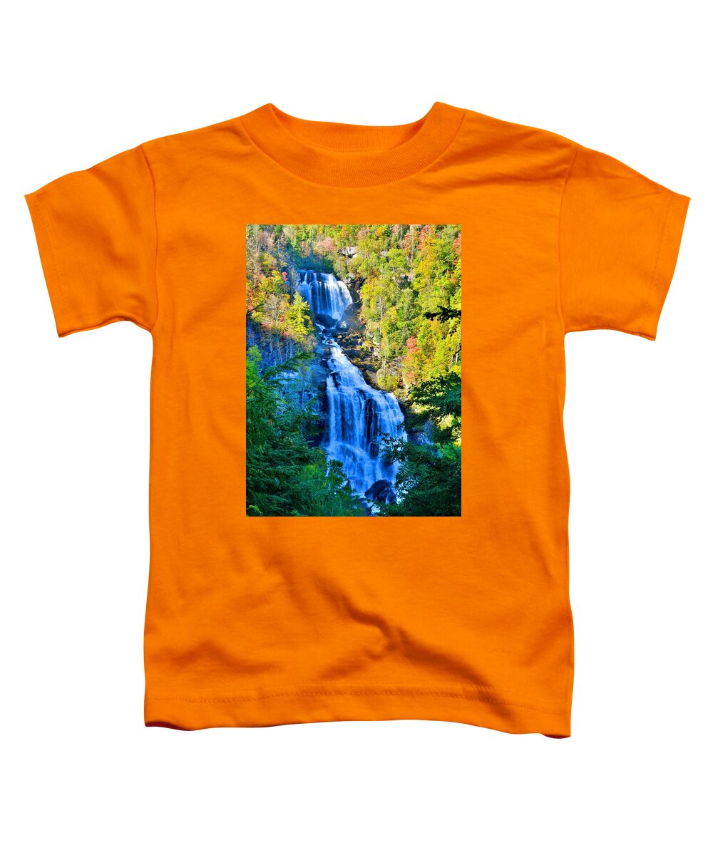 Upper Whitewater Falls North Carolina Vertical Toddler T-Shirt featuring the photograph Upper Whitewater Fall North Carolina Vertical by Lisa Wooten