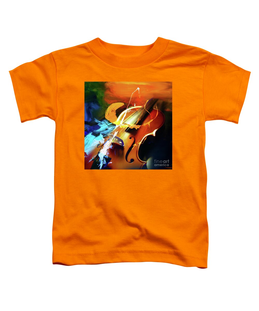 Guitar Toddler T-Shirt featuring the painting Violin painting art 51 by Gull G