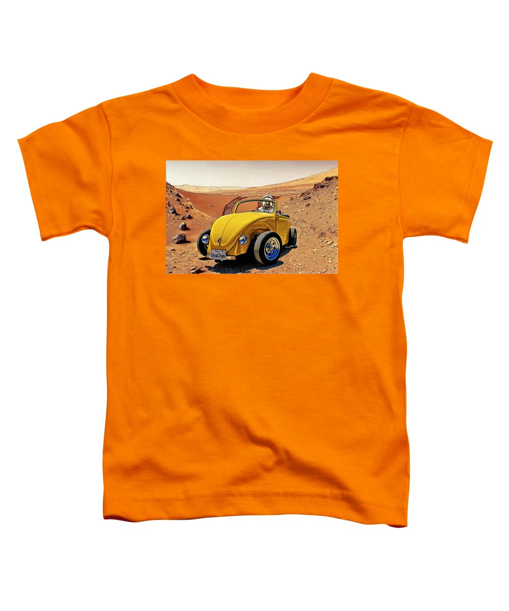 Mars Toddler T-Shirt featuring the photograph VivaChas and JuJuni on Mars by Chas Sinklier