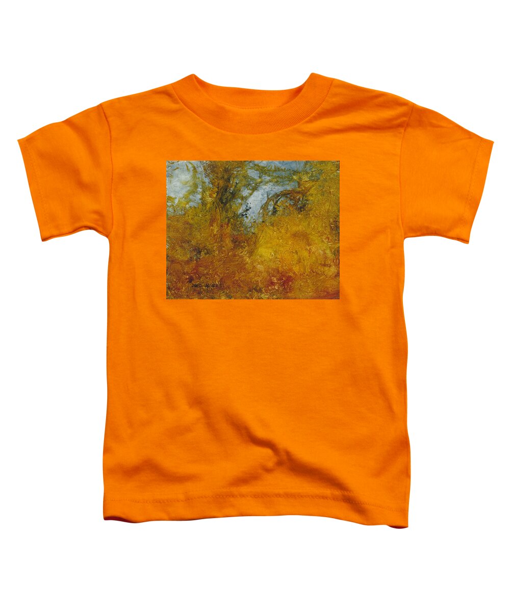 Warm Earth Toddler T-Shirt featuring the painting Warm Earth 66 by David Ladmore
