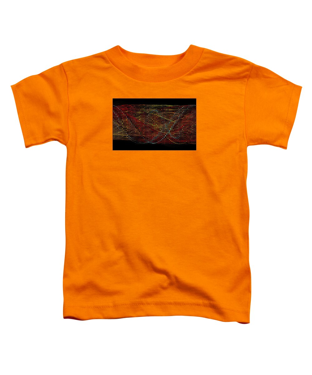 Abstract Toddler T-Shirt featuring the digital art Abstract Visuals - Wavelengths by Charmaine Zoe