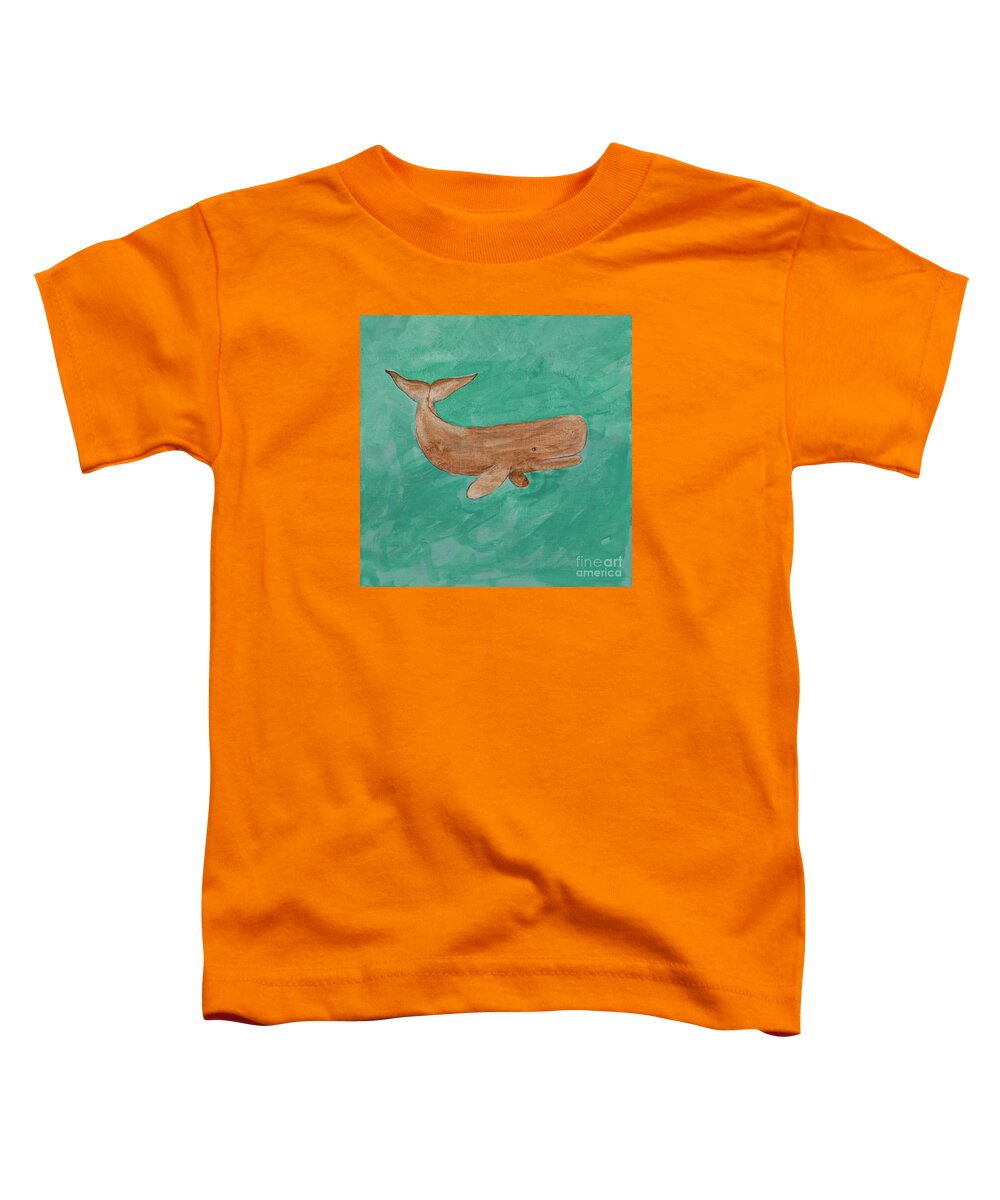 Whale Toddler T-Shirt featuring the painting Whale by Robin Pedrero