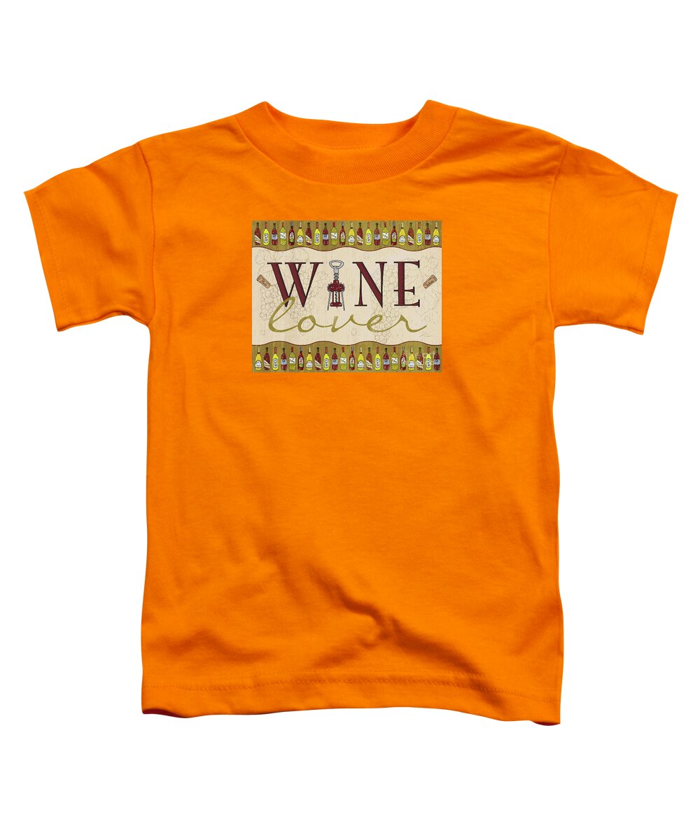 Vineyard Toddler T-Shirt featuring the painting Wine Lover by Shari Warren