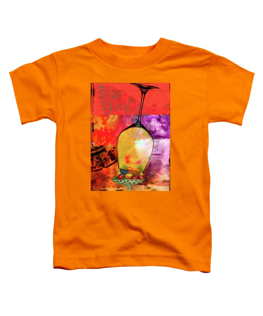 Wine Toddler T-Shirt featuring the mixed media Wine Pairings 8 by Priscilla Huber