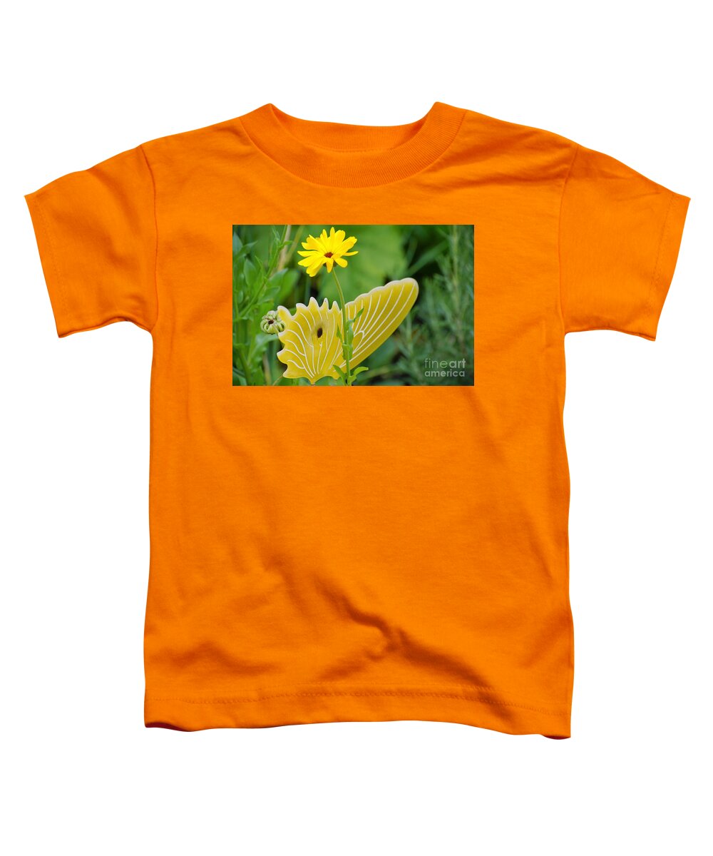 Butterfly Toddler T-Shirt featuring the photograph Yellow Butterfly by Merle Grenz