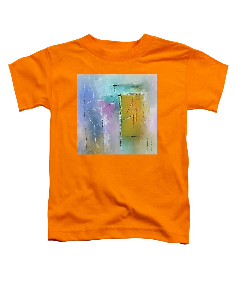 Yellows And Blues Toddler T-Shirt featuring the mixed media Yellows And Blues by Eduardo Tavares