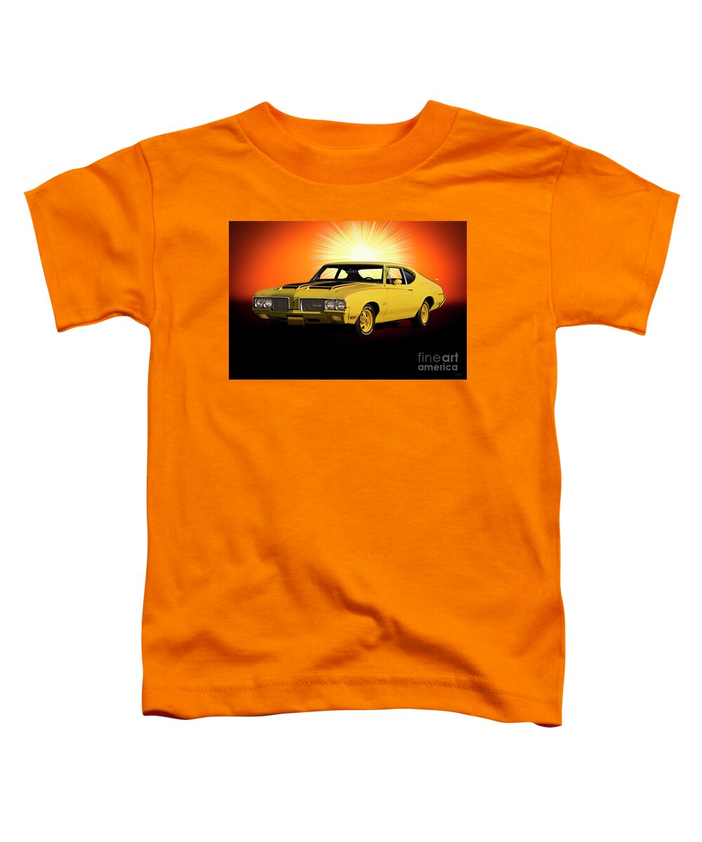 1970 Oldsmobile Cudlass Toddler T-Shirt featuring the photograph 1970 Oldsmobile Cutlass Rally 350 #2 by Dave Koontz