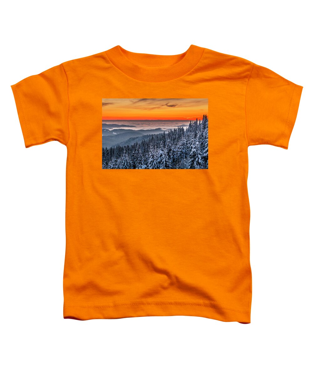 Bulgaria Toddler T-Shirt featuring the photograph Above Ocean Of Clouds by Evgeni Dinev