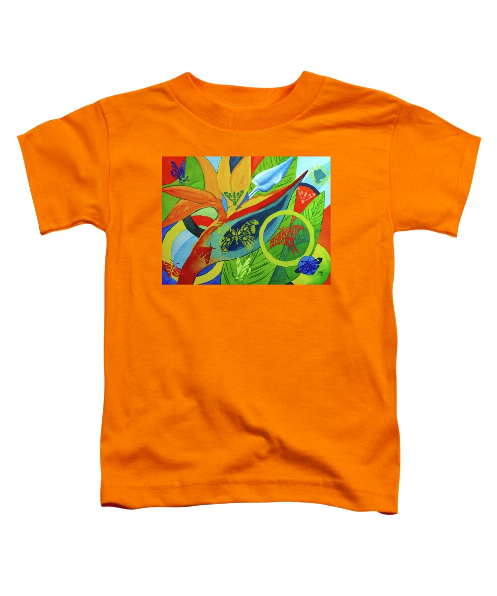 Watercolors Toddler T-Shirt featuring the painting Abstract Number 1 by Margaret Zabor