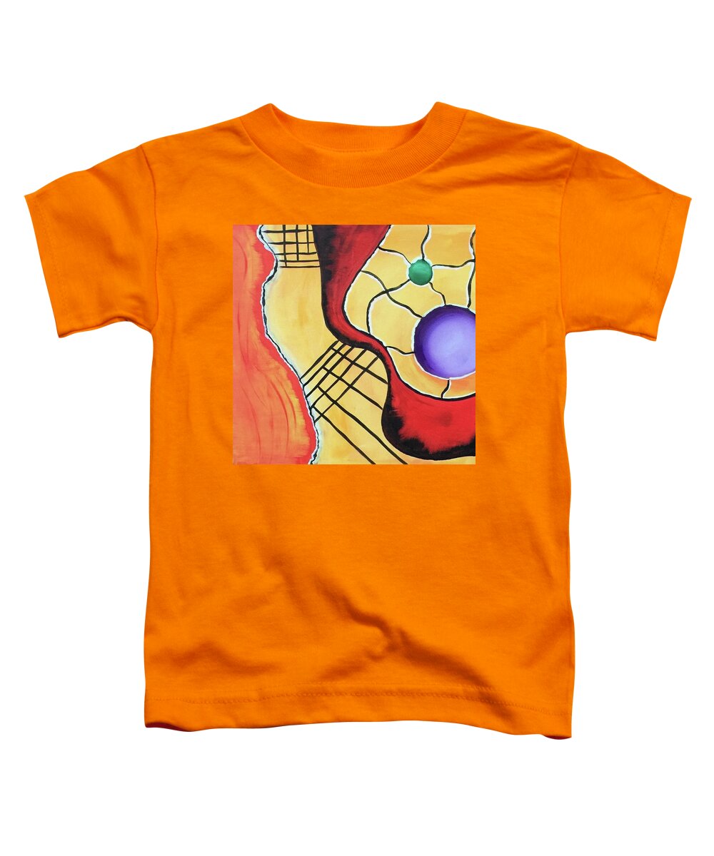 Acrylic Toddler T-Shirt featuring the painting Abstract Orange by Patricia Piotrak