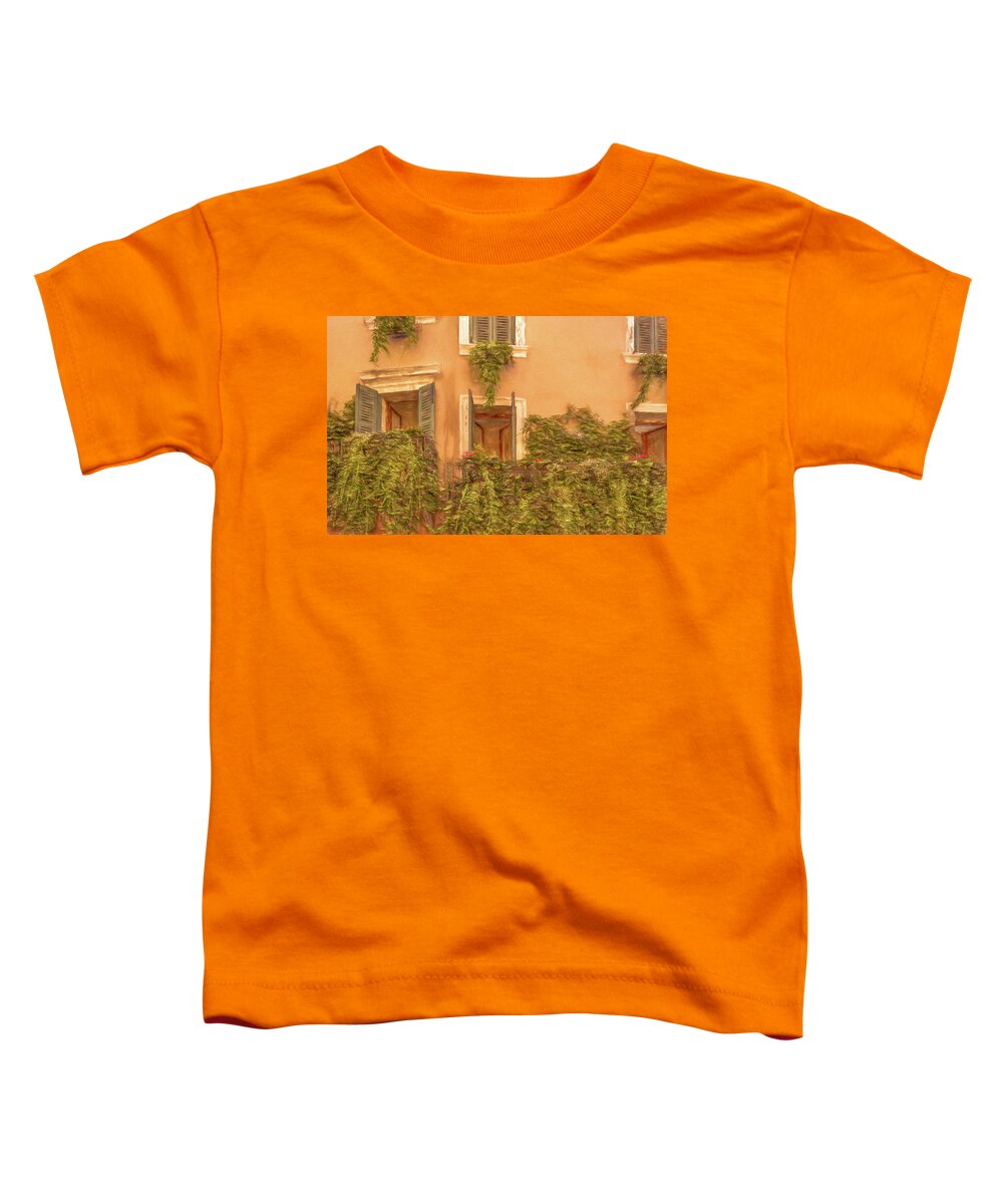 Verona Toddler T-Shirt featuring the photograph Juliet's Balcony in Verona? by Marcy Wielfaert