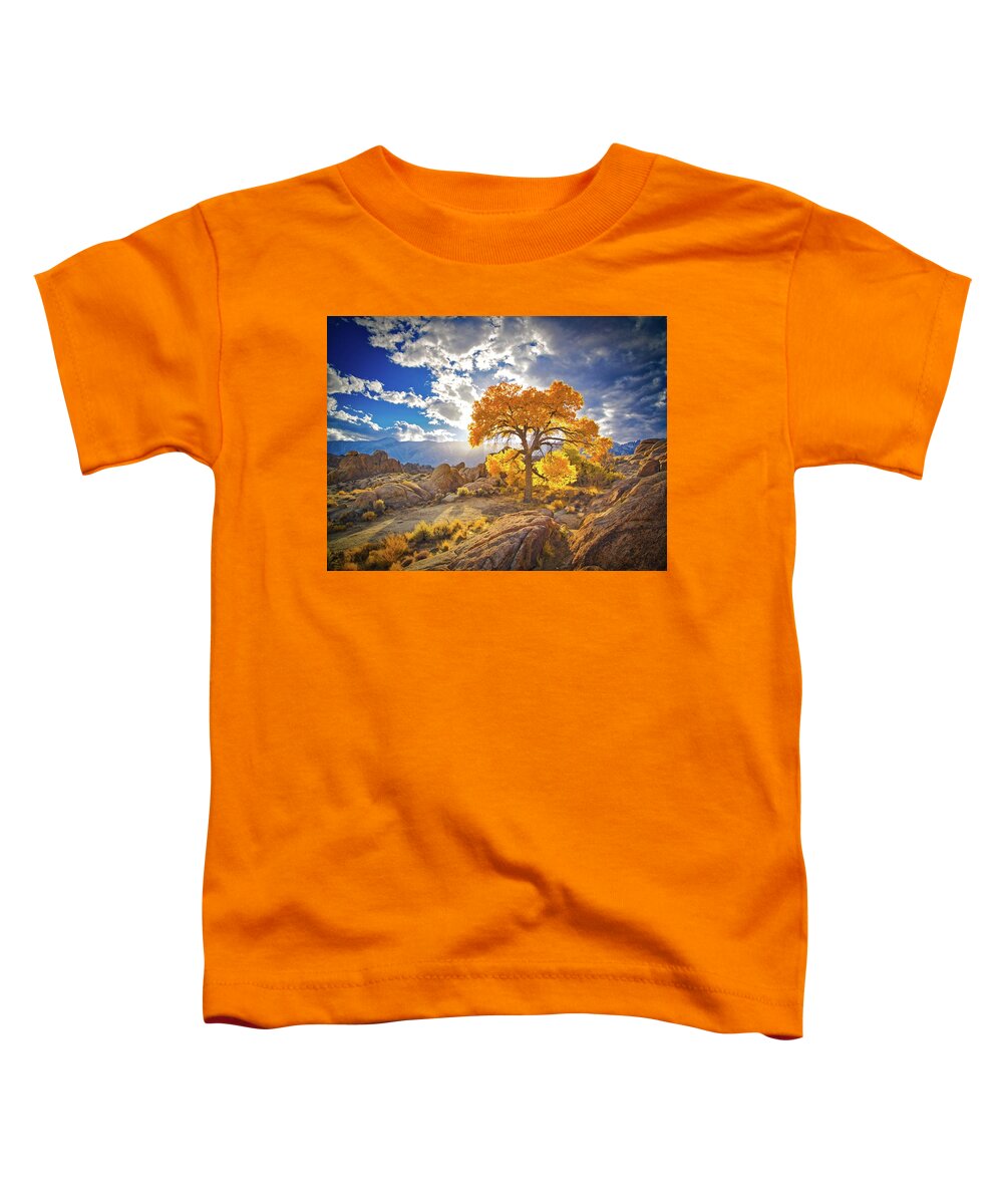 Autumn Toddler T-Shirt featuring the photograph Autumn Desert by Martin Gollery