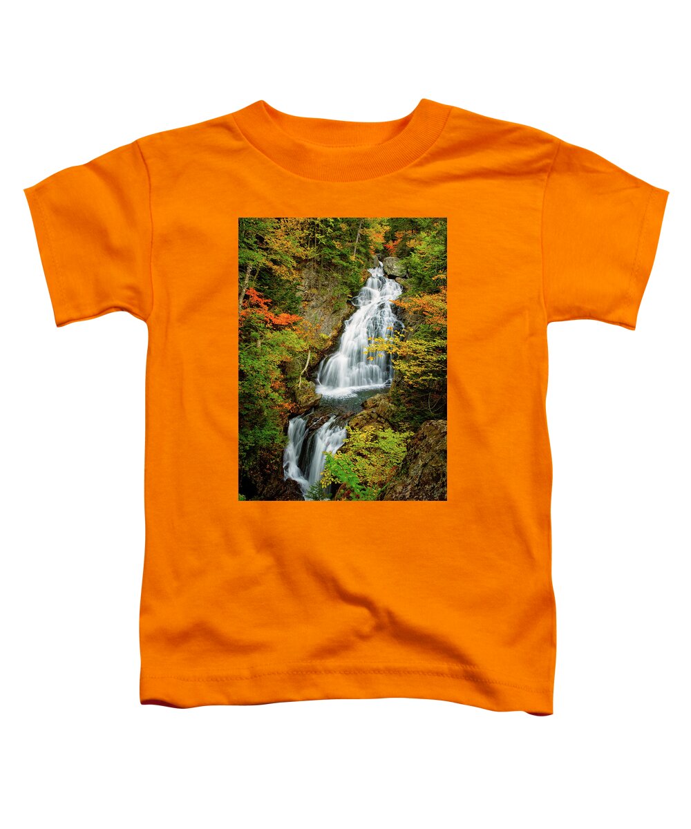 Crystal Cascade Toddler T-Shirt featuring the photograph Autumn Falls, Crystal Cascade by Jeff Sinon