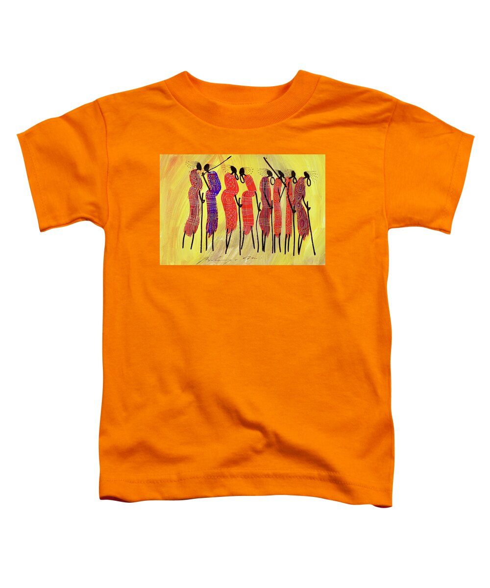 Africa Toddler T-Shirt featuring the painting B-138 by Martin Bulinya