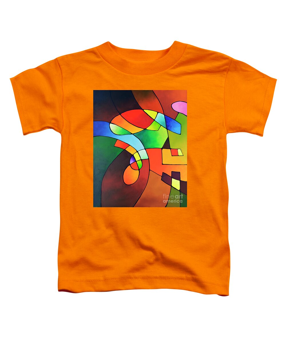 Geometric Art Toddler T-Shirt featuring the painting Clear Focus 2, Canvas One by Sally Trace