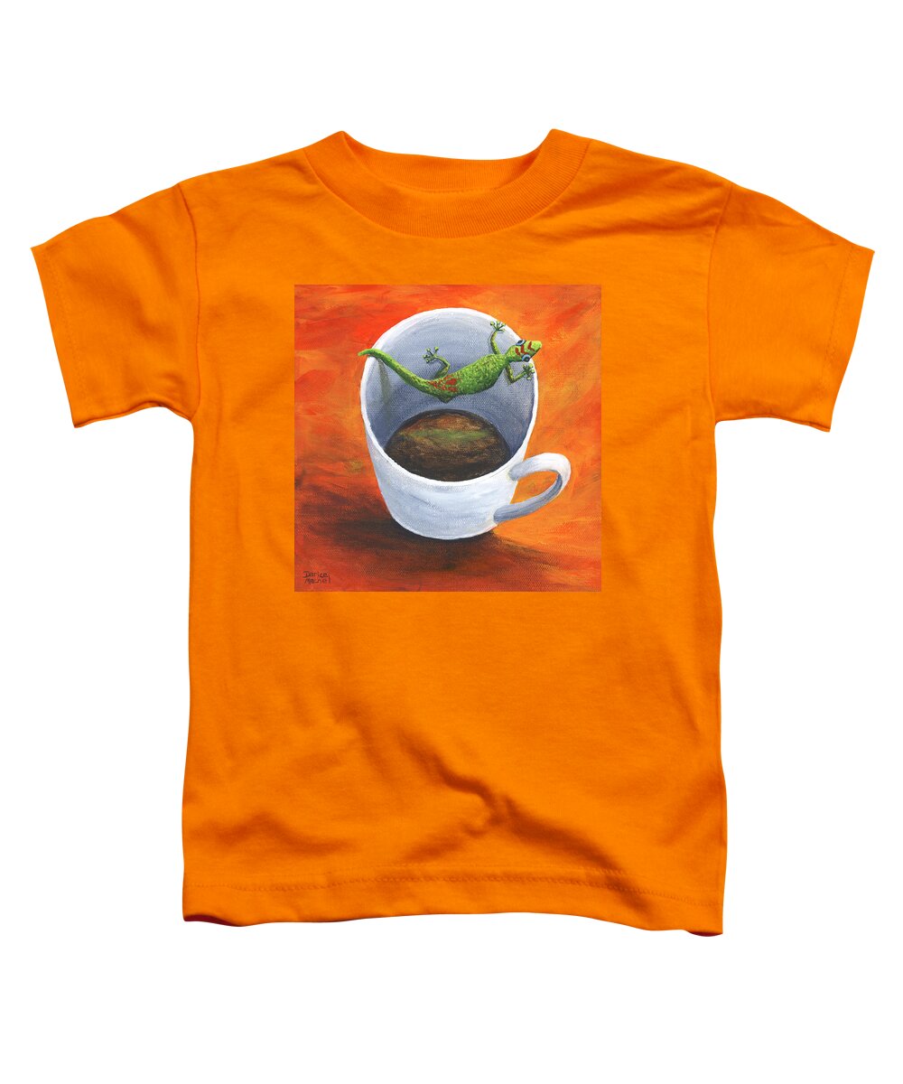 Animal Toddler T-Shirt featuring the painting Coffee With A Friend by Darice Machel McGuire