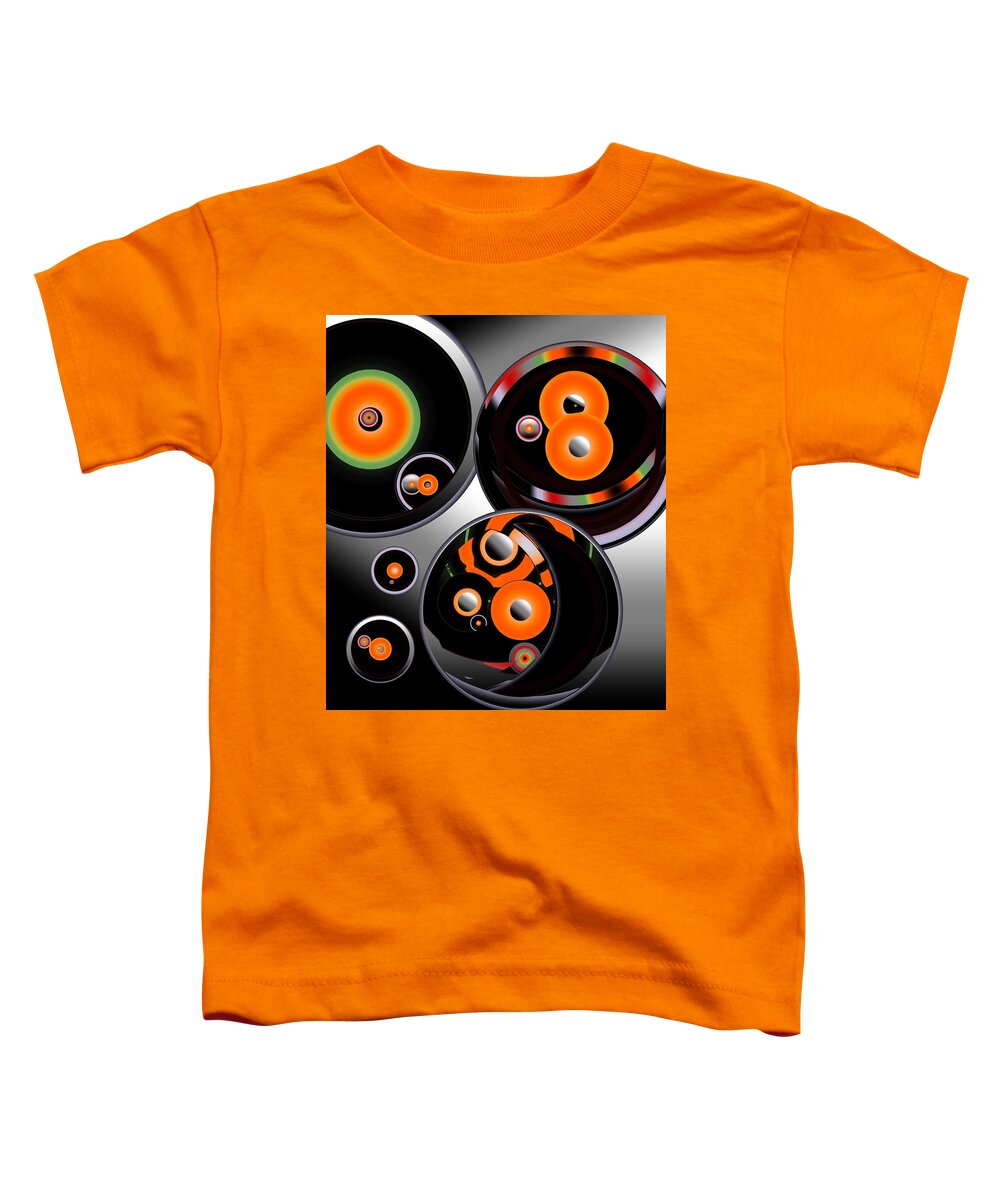 Modern Abstract Toddler T-Shirt featuring the drawing Cog In The Machine by Joan Stratton