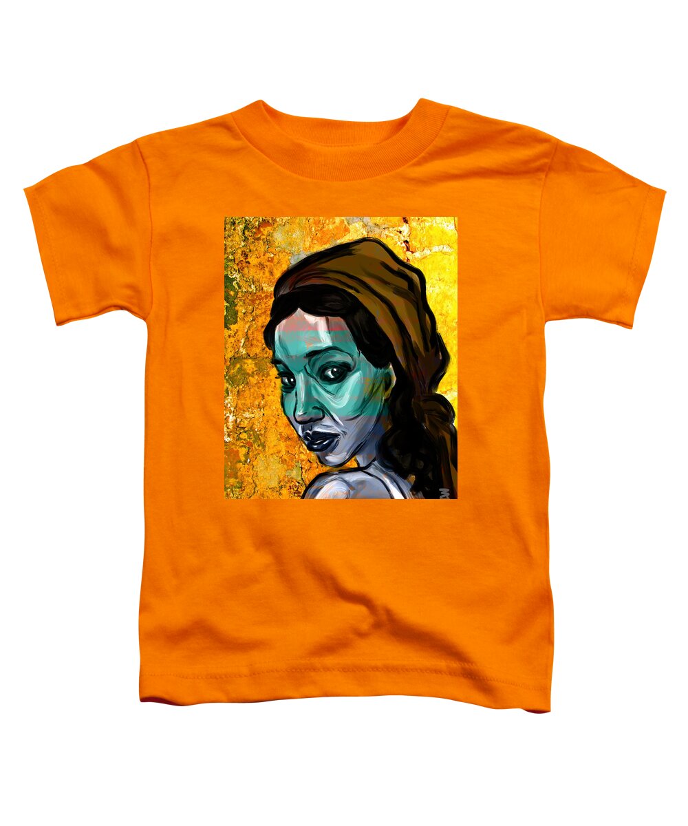 Portrait Toddler T-Shirt featuring the digital art Country Woman by Michael Kallstrom