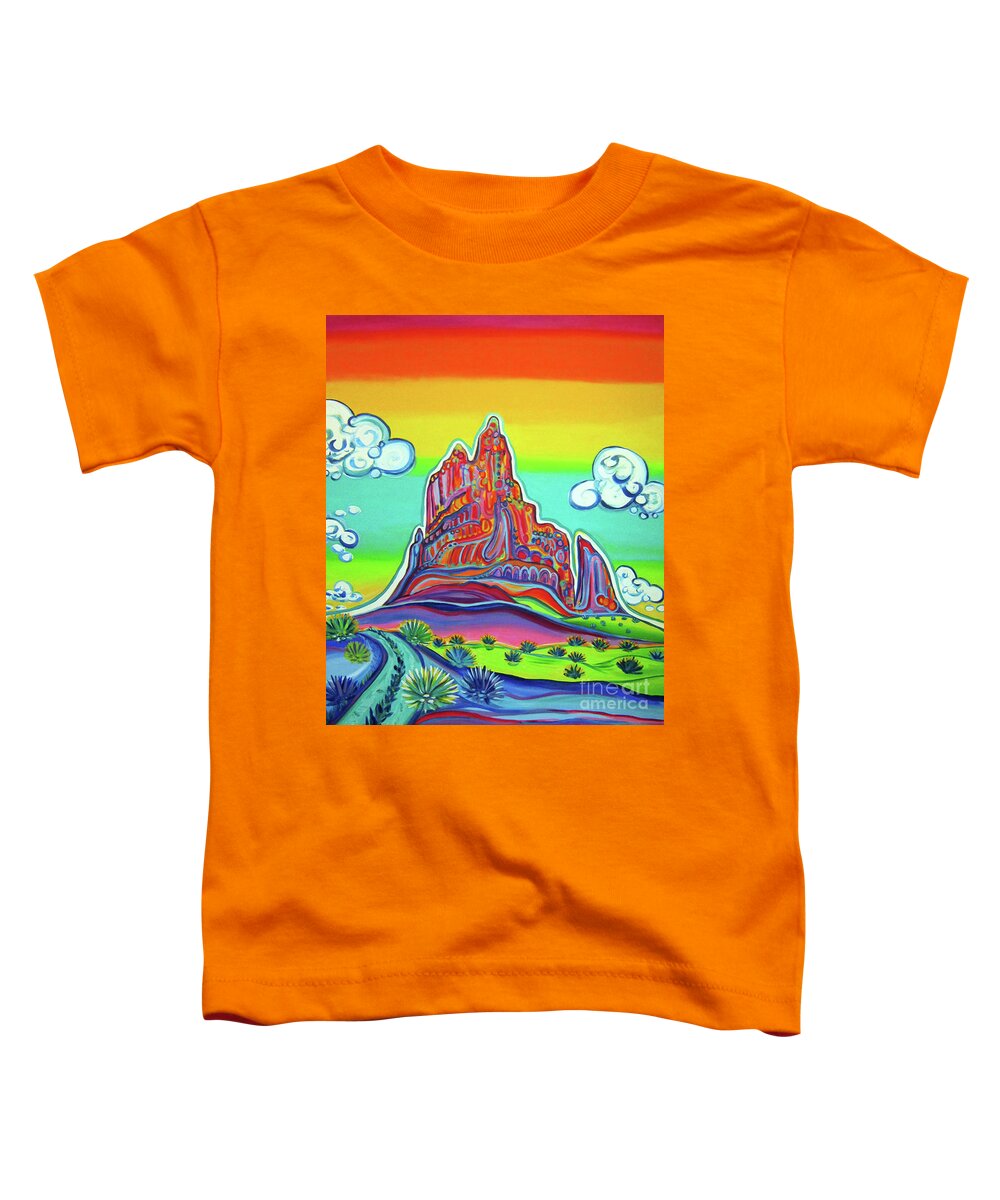 Colorful Landscapes Toddler T-Shirt featuring the photograph Encahnted Shiprock by Rachel Houseman