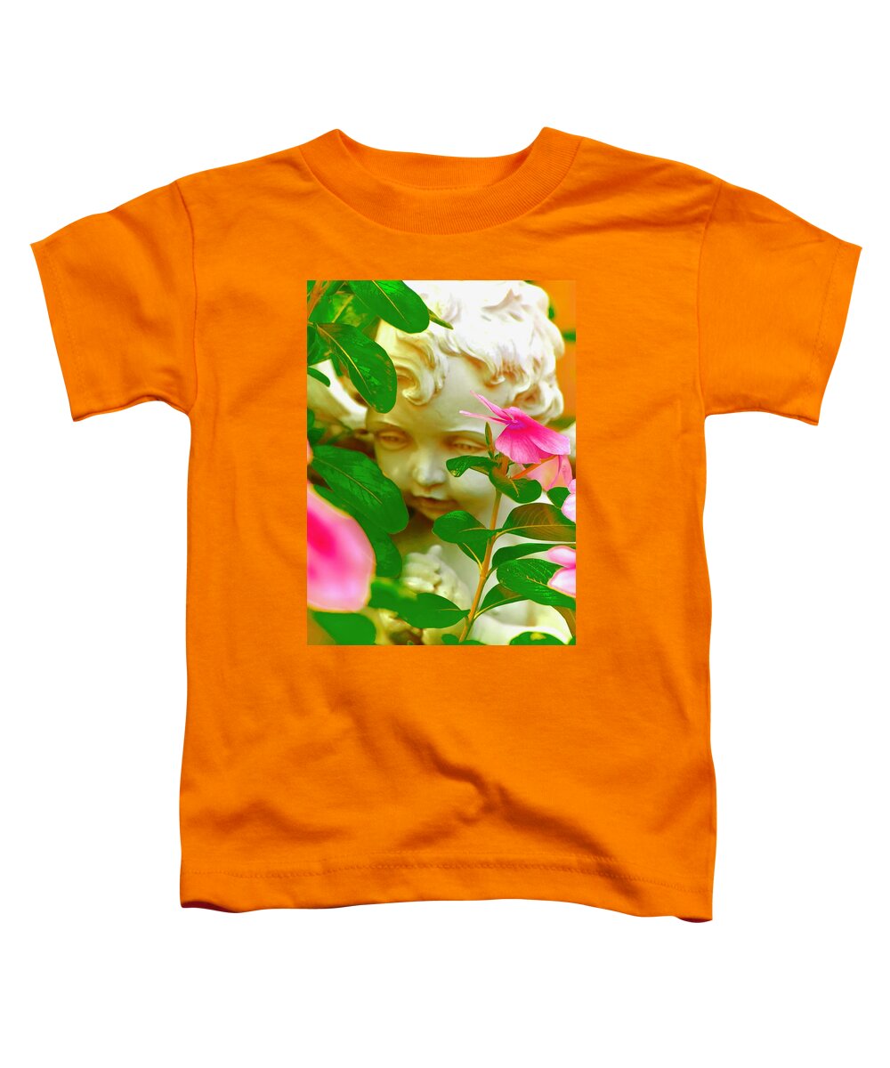 Impatiens Toddler T-Shirt featuring the photograph Face of an Angel by Debra Grace Addison