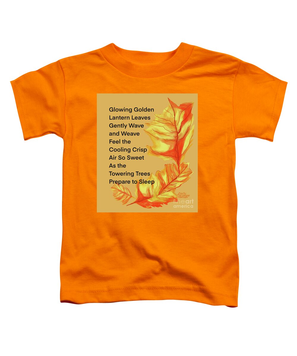 Falling Leaves Toddler T-Shirt featuring the digital art Falling Leaves by Annette M Stevenson