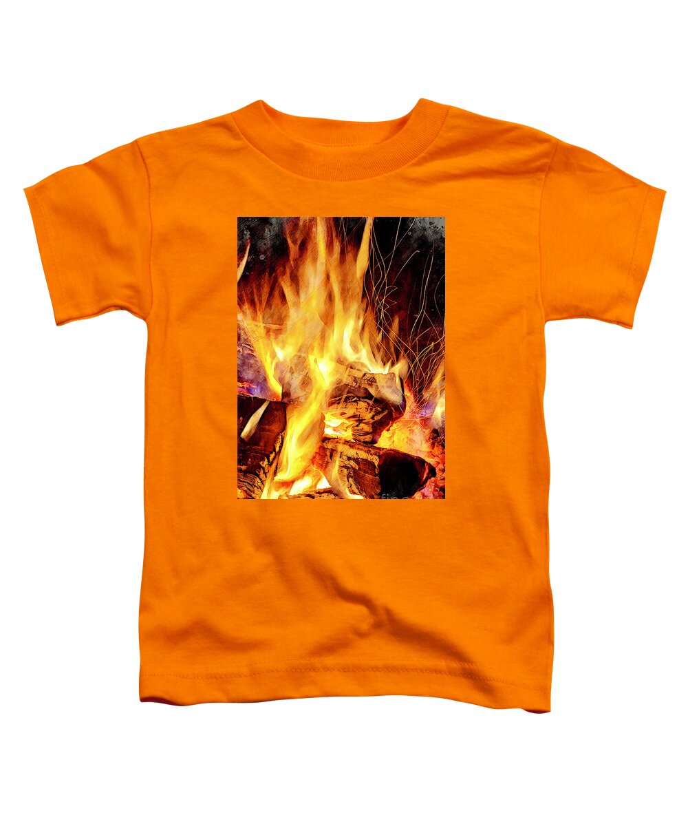 Fire Toddler T-Shirt featuring the photograph Fire by David Smith