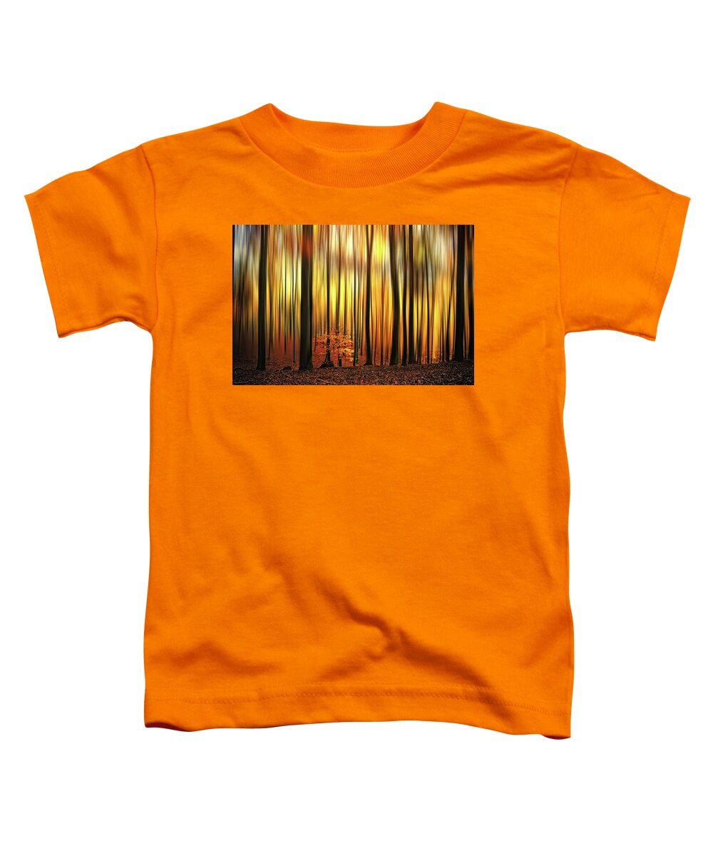 Forest Toddler T-Shirt featuring the photograph Firewall by Philippe Sainte-Laudy