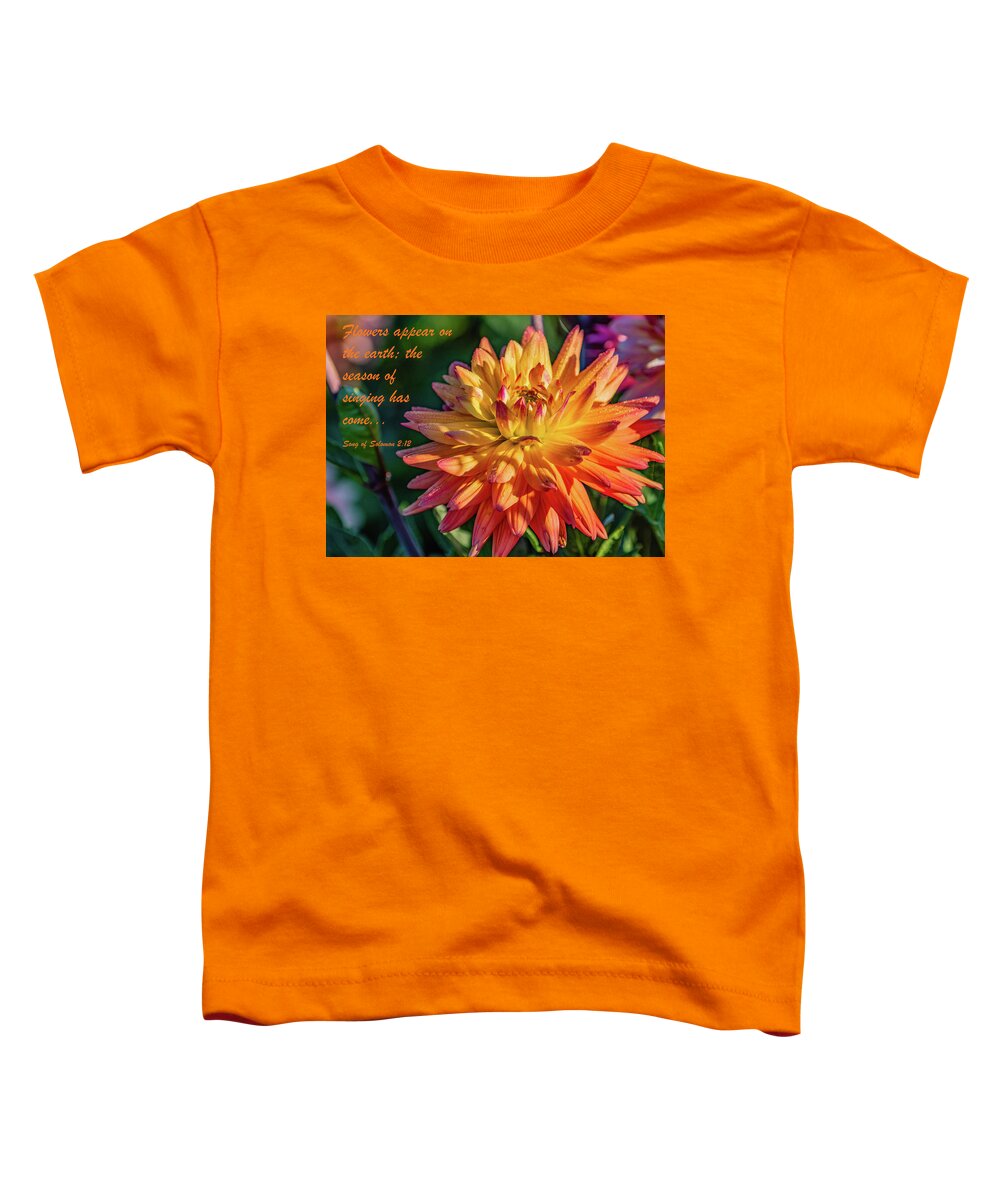 Dahlias Toddler T-Shirt featuring the photograph Flower Inspiration by Marcy Wielfaert