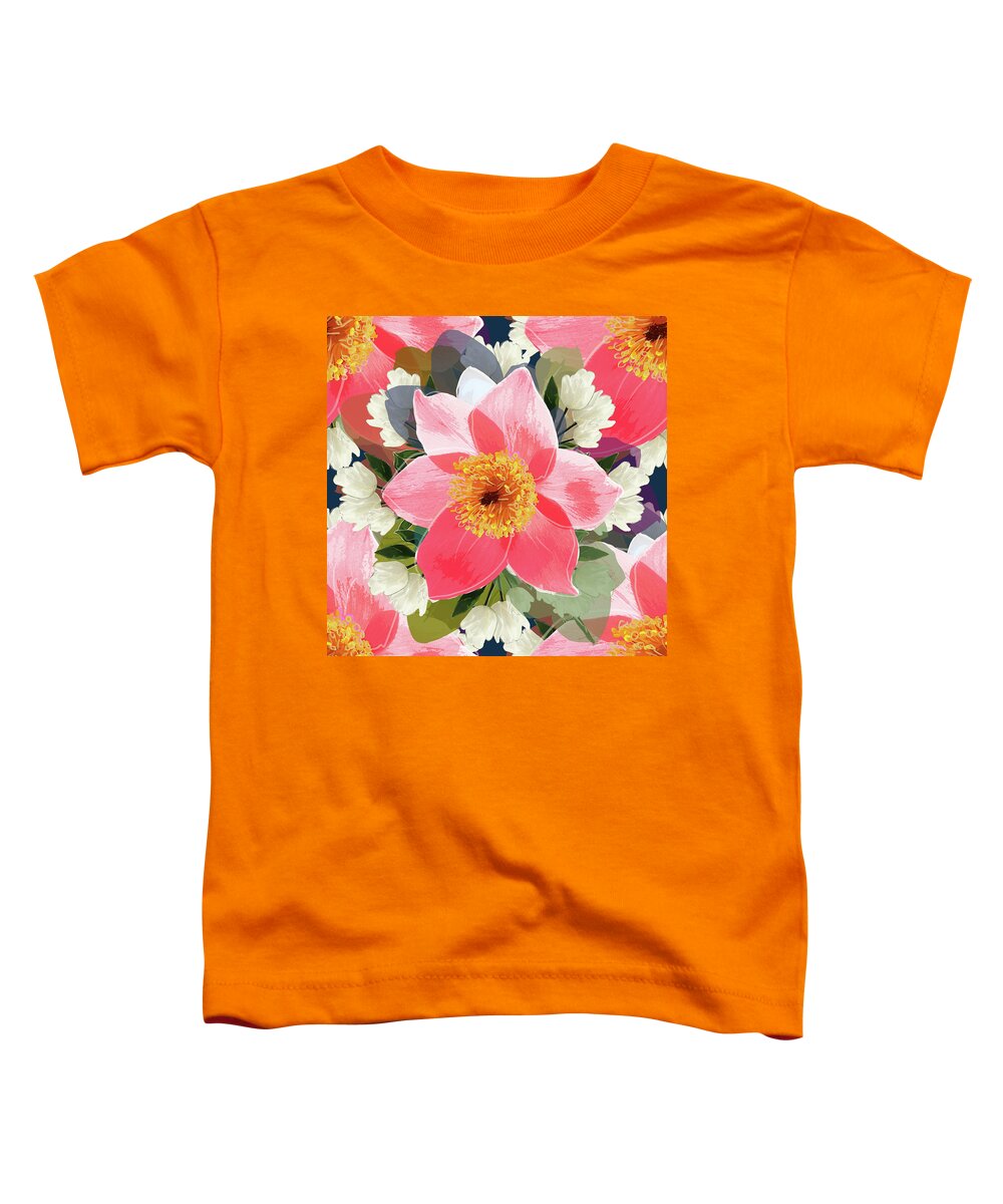 Glory Toddler T-Shirt featuring the mixed media Flower Mad by BFA Prints