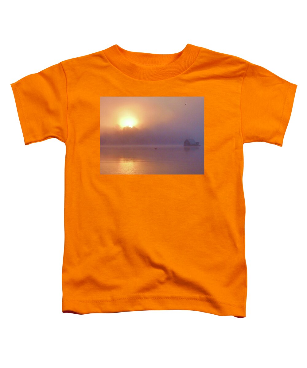 Sun Toddler T-Shirt featuring the photograph Fogrise by Fred Bailey