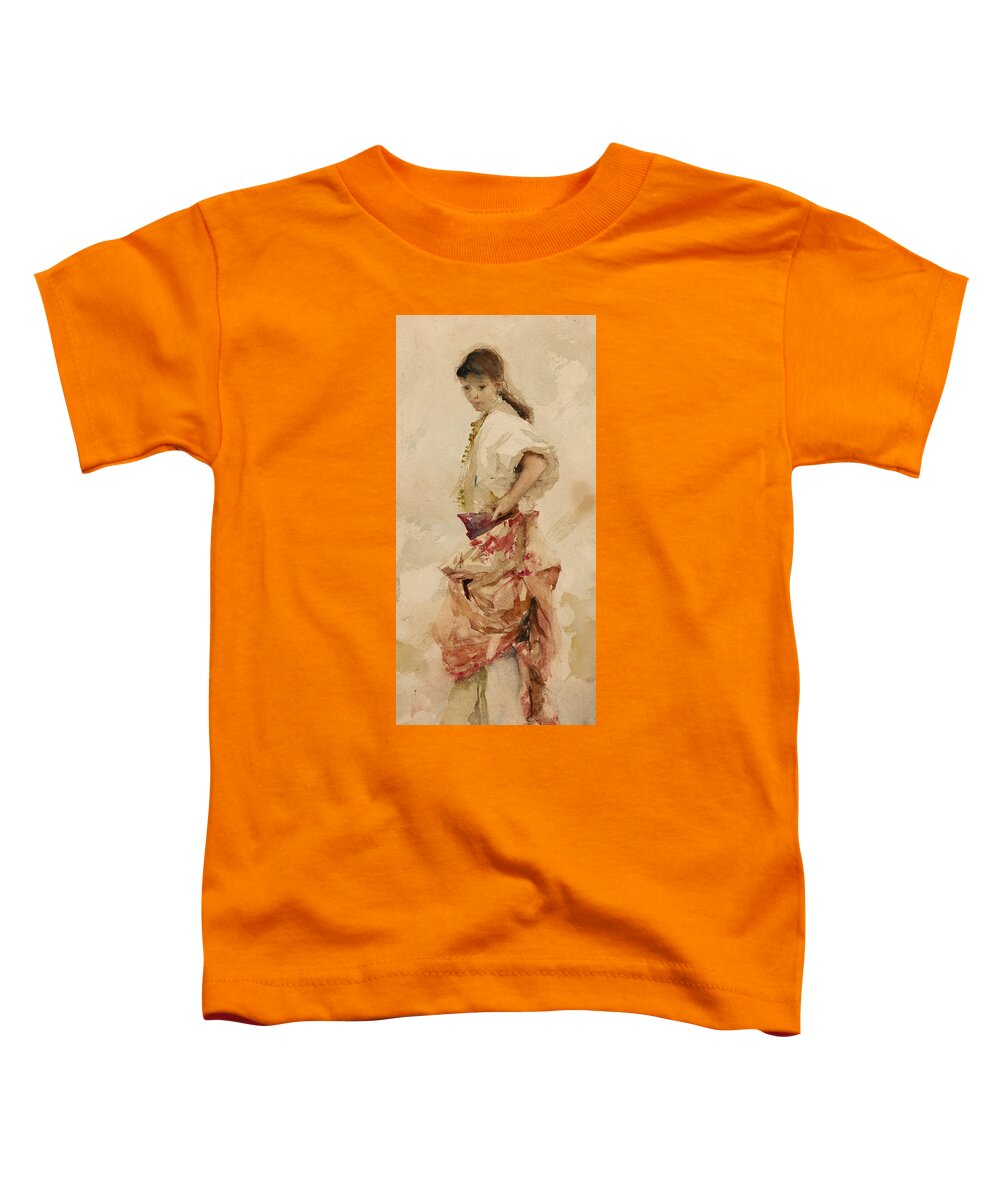 19th Century Art Toddler T-Shirt featuring the drawing Girl in Spanish Costume by John Singer Sargent