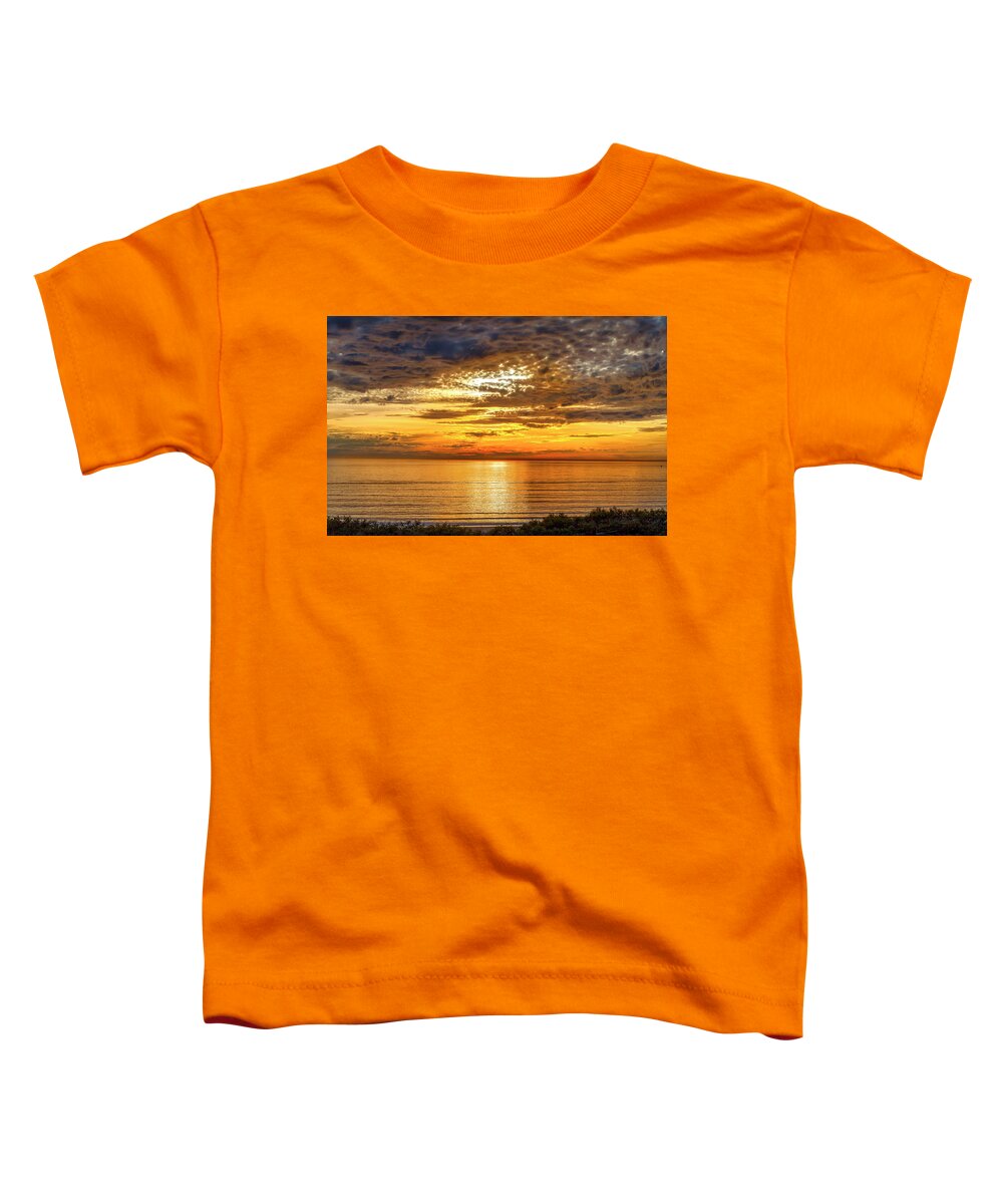 Sunset Toddler T-Shirt featuring the photograph Golden Sky Golden Path by Gene Parks