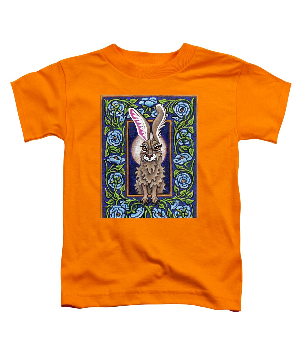 Hare Toddler T-Shirt featuring the painting Hare Design 3 by Amy E Fraser