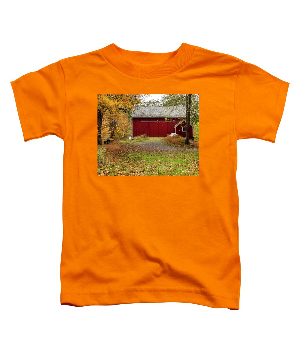 Fall Toddler T-Shirt featuring the photograph Landscape Photography - Barn by Amelia Pearn