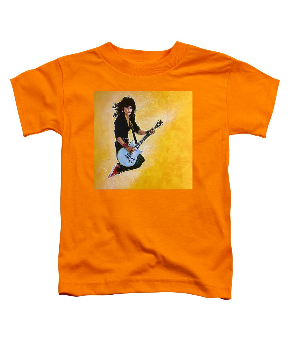Joan Jett Toddler T-Shirt featuring the painting Joan Jett by Joel Tesch